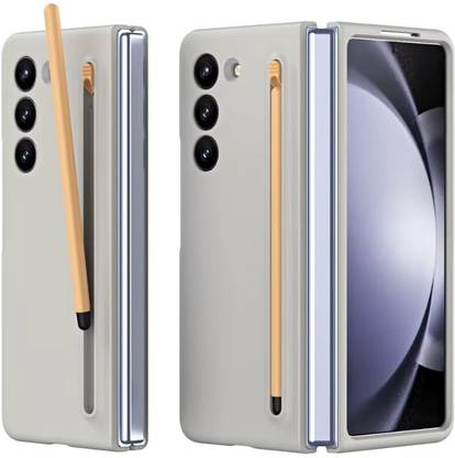 FIEUSCHE Back Cover for Samsung Galaxy Z Fold 6 Ultra Slim Case with Built in Compact S Pen Holder Case