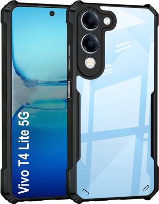 GLOBAL NOMAD Back Cover for Vivo T4 Lite 5G  (Black, Shock Proof, Pack of: 1)