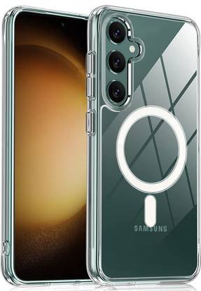 Cuviya Back Cover for Samsung S23FE Wireless Charging Support, Transparent, Magnetic Case