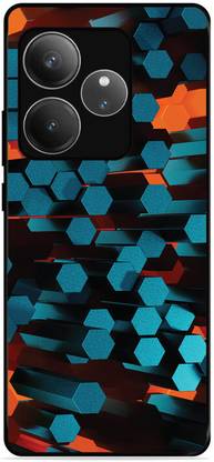 leeon Back Cover for Realme GT6, Hexagon 3D Abstract