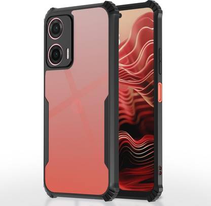 VLMBR BACK COVER Back Cover for Moto G35 5G/Motorola g35 Transparent,TPU+PC,Back Cover Black,Grip Case,Silicon,10