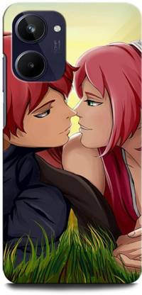 ORBIQE Back Cover for Realme 10 GIRL BOY LOVE, ANIME, SWEET COUPLE, TOGETHER, HEART