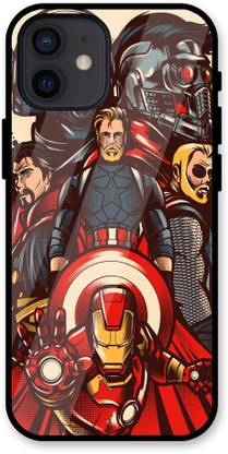 DIGIVEENAL Back Cover for Apple iPhone 12 | Marvel Avengers Printed Designer Glass Back Cover Case Cover