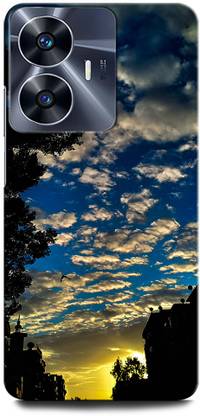 ORBIQE Back Cover for Vivo Y02 SKY, NIGHT, TREE, NATURE, HAPPY