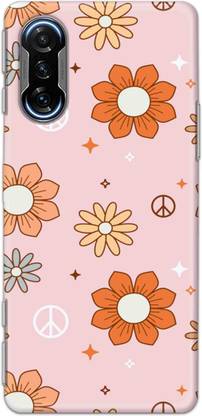 NDCOM Back Cover for POCO F3 GT Retro Aesthetic Flowers Printed Hard Case