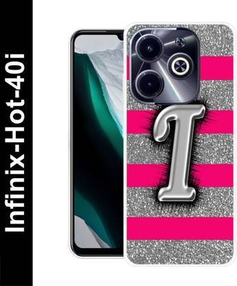 TMPBAGRU Back Cover for Infinix Hot 40i , I LETTER NAME, I ALFA NAME