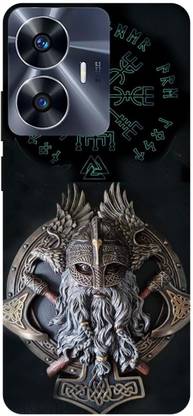 Phone Milaley.com Back Cover for REALME C55, RMX3710, VIING BERSERER, AXE PLAQUE