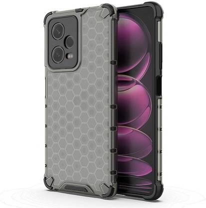 Accessories Kart Back Cover for Redmi Note 12 pro 5G edge to edge Boom Transparent Honeycomb case