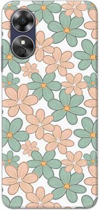 NDCOM Back Cover for Oppo A17 Aesthetic Flowers Printed Hard Case