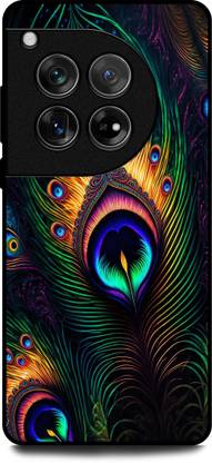 वॉलक्राफ्ट OnePlus 12R 5G PEACOCK FEATHER, COLORFULL, ART, TEXTURE के लिए