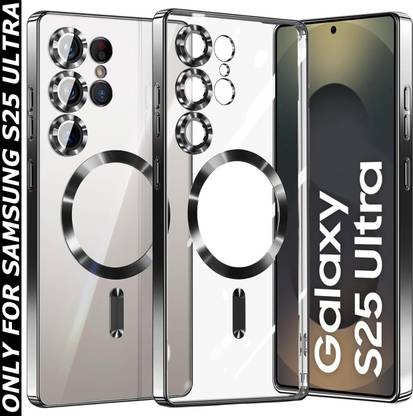 VONZEE Back Cover for Samsung Galaxy S25 Ultra, Magsafe Compatible Built-in Camera Lens Electroplated Case