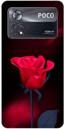 FRONK Back Cover for POCO X4 Pro 5G, ROSE, RED, ROSE, ROSES, FLOWER, NATURE