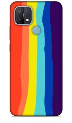 SmashItUp Back Cover for Oppo A15 Rainbow / Multi colours / Patterns / Red