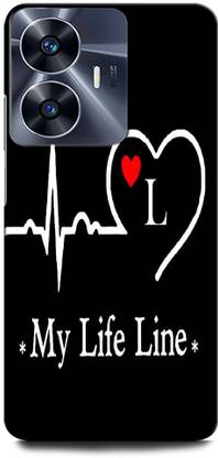 ORBIQE Back Cover for Vivo Y02T L, L LETTER, L ALPHABET, MY LIFE LINE L