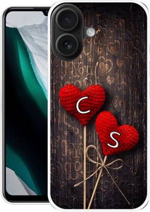 INTELLIZE Back Cover for APPLE iPhone 16 CS, C LOVE S, S LOVE C, C LETTER, S LETTER, CS NAME