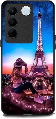 Thecoverking Back Cover for vivo V27 5G (EIFFEL TOWER, PARIS, PARIS, PINK EIFFEL TOWER)