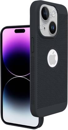 MobiLooks Back Cover for Apple iPhone 14, Heat Dissipation Grid Ultra Hybird Paper Slim Case