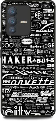 INDICRAFT Back Cover for Vivo V23 5G (LOGOS, BLACK, WHAIT, BRANDS, STICKERS, CARS LOGO )