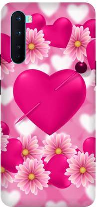 FRONK Back Cover for OnePlus Nord, HEART, PINK, HEART, DIAMOND, LOVE, COUPLE