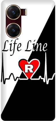 play fast Back Cover for vivo V29e 5G, V2303, R, NAME, LETTER, ALPHABET, LIFELINE