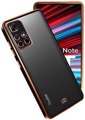 ISAAK Back Cover for Redmi Note 11T 5G Gold Electroplating Transparent Chrome Cover