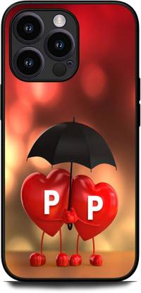 KEYCENT Back Cover for APPLE iPhone 15 Pro Max P P, P LOVES P, P NAME, ALPHABET, PP LOVE, HART, BLUE