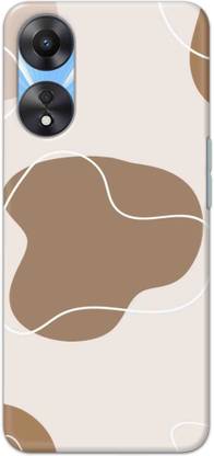 NDCOM Back Cover for OPPO A78 4G Brown Beige Blob Shape Printed Hard Case