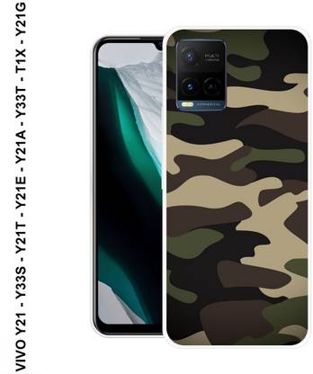 MOBECARE Back Cover for VIVO Y21E ARMY, ARMY LOVER, COOL, TRENDING, FLAG, FOR BOYS