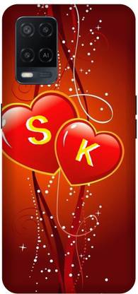 VS PRINT LINK Back Cover for OPPO A54 \ CPH2239 \ SK, S LOVES K, SK NAME, SK Love Printed