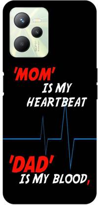 Zaplab Back Cover for Realme C35, RMX3511, Printed Mom Dad Back Cover