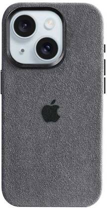 xooy Back Cover for iPhone 15 Plus, Alcantara Case, Compatible with Magsafe Wireless Charging