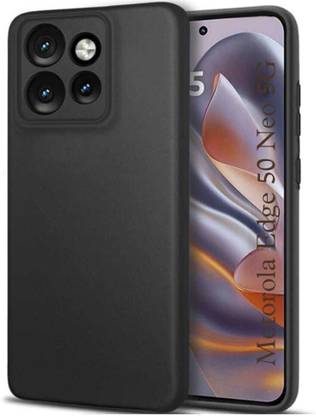 vmt stock Back Cover for Moto Edge 50 Neo 5G (Silicone, Black)