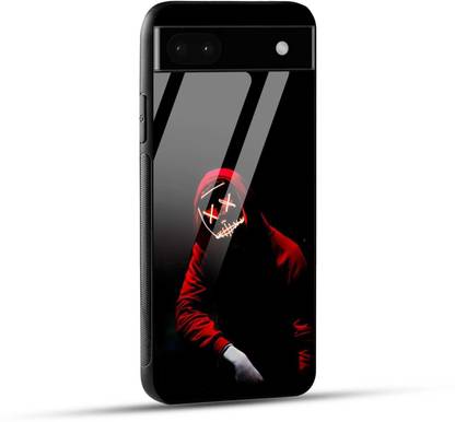 NDCOM Back Cover for Google Pixel 6A 5G Neon Mask Boy Printed Glass Case