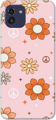 NDCOM Back Cover for Samsung Galaxy A03 Retro Aesthetic Flowers Printed Hard Case