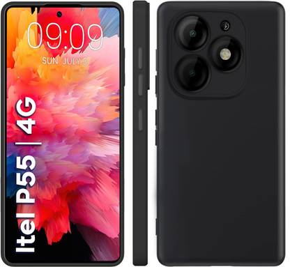 TRUEUPGRADE Back Cover for Liquid Silicone Back Case Cover for Itel P55 4G