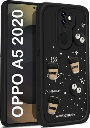 Vshop Back Cover for Oppo A9 2020, Oppo A5 2020 Cute Fun Cartoon 3D Ball Coffee Case
