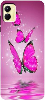 iprinto Back Cover for vivo Y16, V2204 | V2214 butterfly Back Cover