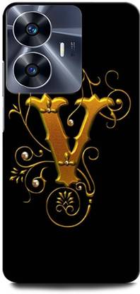 ORBIQE Back Cover for Vivo Y02T V, V LETTER, V ALPHABET, DESIGN