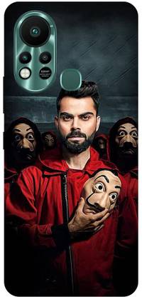 Rockyard Back Cover for Infinix Hot 11S, X6812, MONEY, HEIST, MASK, VIRAT, KOHLI, INDIAN, PLAYER