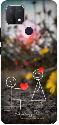 PHONE WALEY.COM Back Cover for OPPO A15 , CPH2185 , Flower, Red Roses,Abstract,Texture,Colourful Love Couples,Printed