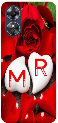 JUGGA Back Cover for OPPO A17, CPH2477, M LOVES R NAME,M NAME, R LETTER, ALPHABET,M LOVE R NAME