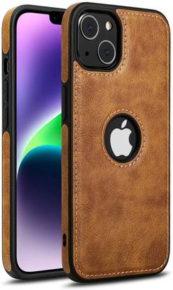 VURIOZZ Back Replacement Cover for Apple iPhone 13 | PU Leather Flexible Soft With Logo View Back Case Cover