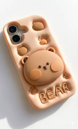 techshope.in Back Cover for 3d cute bear design