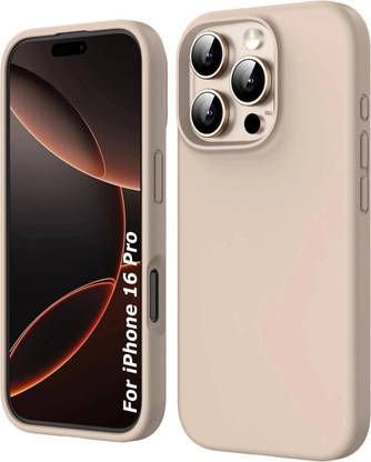 VONZEE Back Cover for Apple iPhone 16 Pro 3 Layer Liquid Silicone Microfiber Cloth lining Case