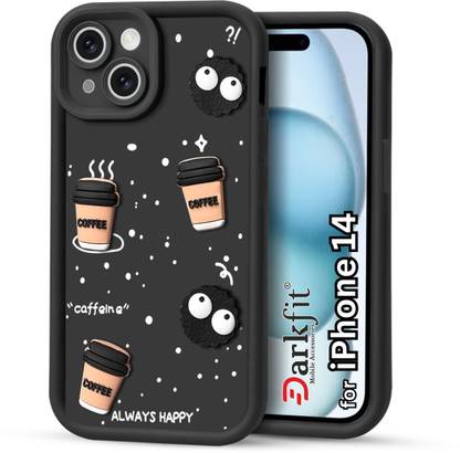 DARKFIT Back Cover for Apple iPhone 14, 3D Coffee Design Case