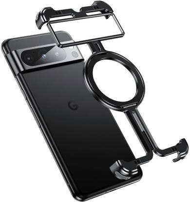 MILLION CASES Back Cover for Google Pixel 8 Pivot Guard Magnetic Ring Stand Case