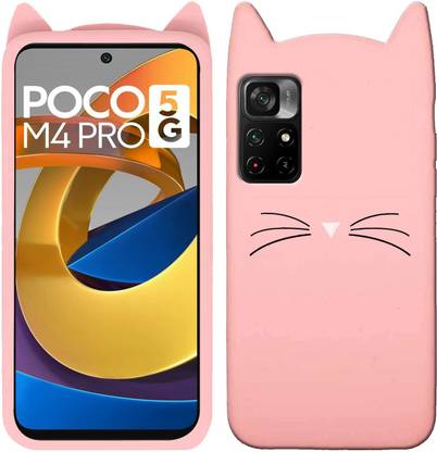 Just Be You Back Cover for Mi Poco M4 Pro Soft Touch Rubber Billi Ear Design Girls Mobile Back Cover