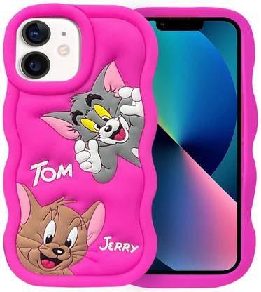 GULEEL Back Cover for Silicon 3D Cute Cartoon Full Protective Tom And Jerry Case Cover For iPhone 12 / 12 Pro