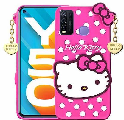 Creativo Back Cover for Vivo Y50 / Vivi Y30 Cute Doll, Soft Girl Back Cover with Pendant, cute
