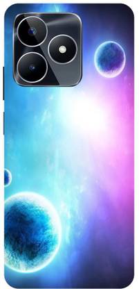 Bluvver Back Cover for realme C53, RMX3762, Earth,Moon,Planet,Nature,Space